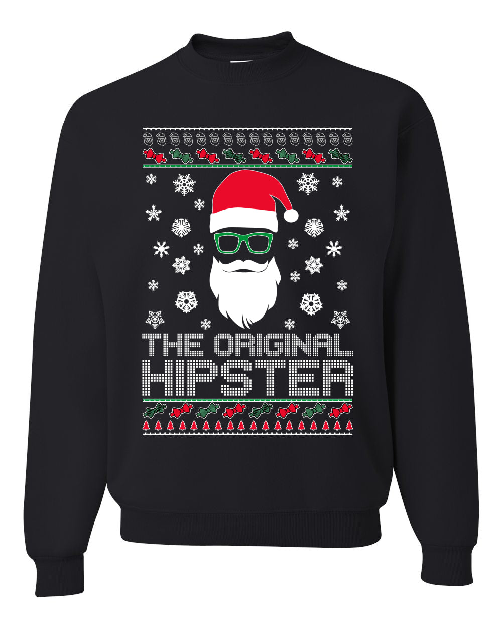 The Original Hipster Funny Santa Beard Xmas Merry Ugly Christmas Sweater- Best Christmas Gifts 2023