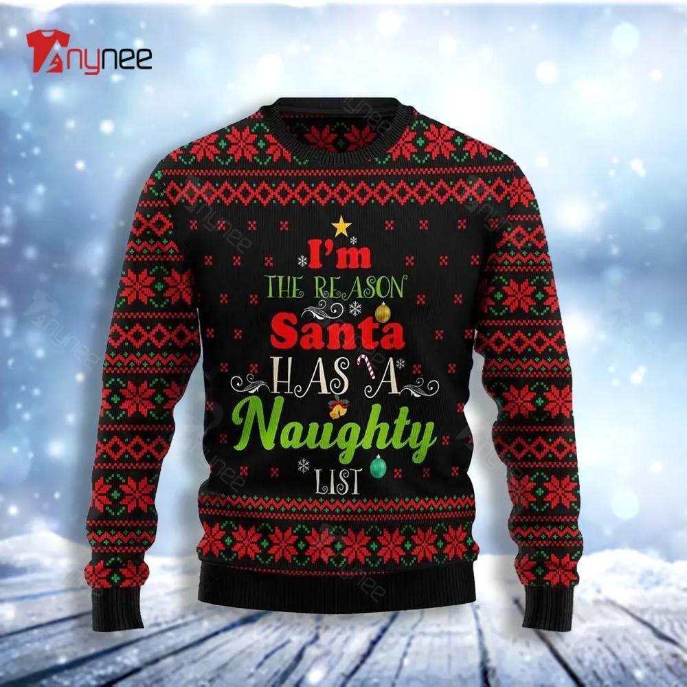 The Reason Santa Has A Naughty List Ugly Christmas Sweater- Best Christmas Gifts 2023