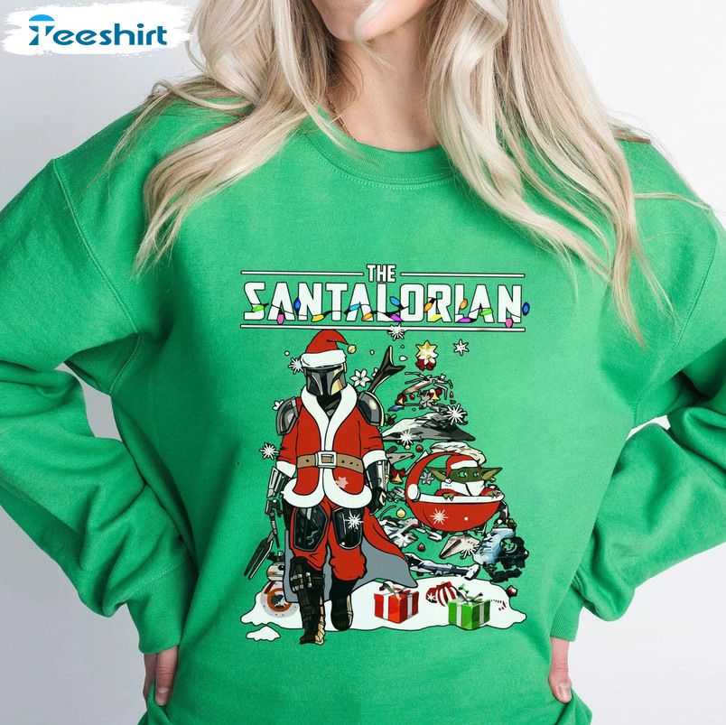 The Santalorian Shirt – Baby Yoda Christmas Short Sleeve Crewneck