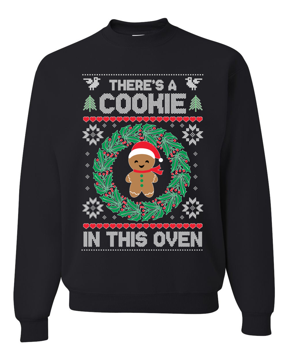 Theres a Cookie in This Oven Pregnancy Announcement Merry Ugly Christmas Sweater- Best Christmas Gifts 2023