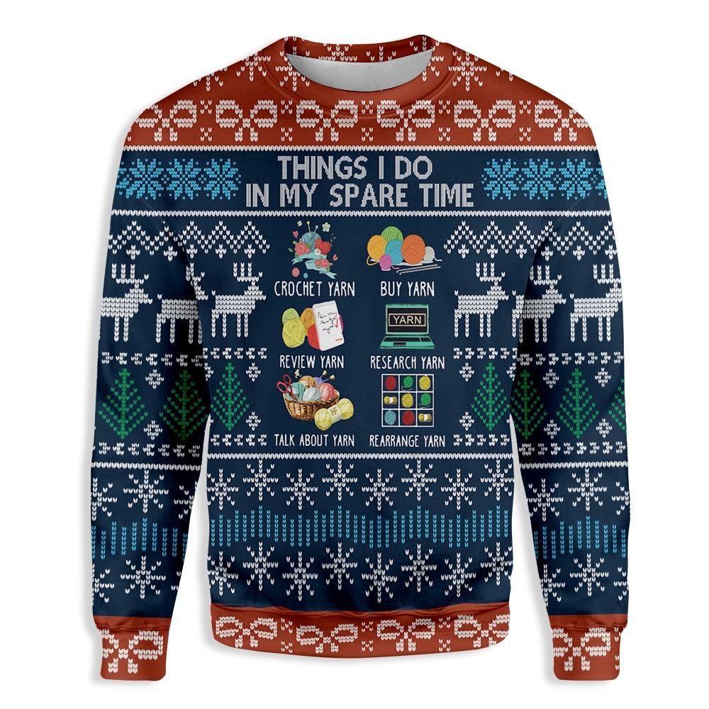 Things I Do At Christmas Yarn Ugly Christmas Sweater | For Men & Women | Adult | US3167- Best Christmas Gifts 2023