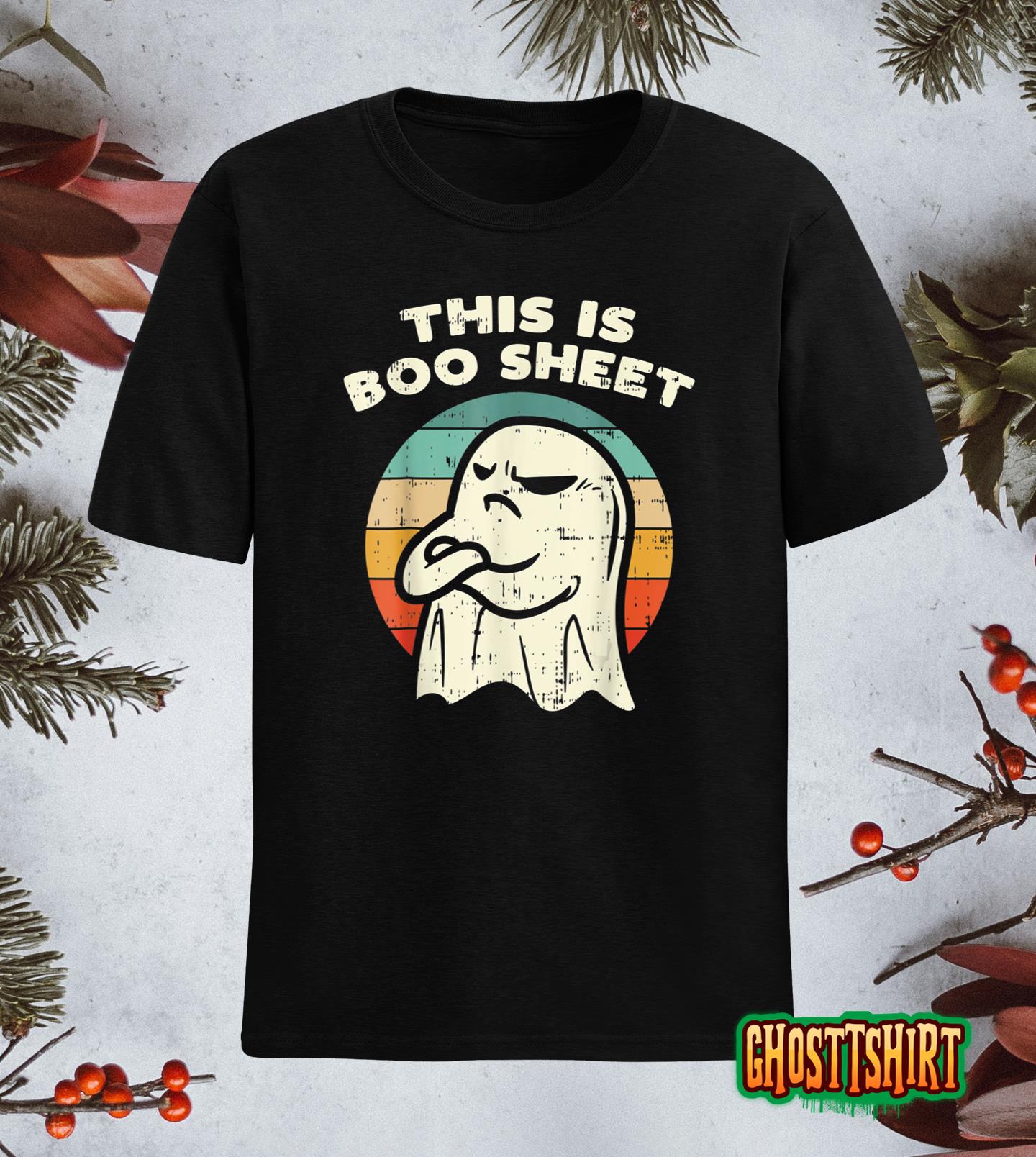 This Is Boo Sheet Ghost Retro Halloween 2022 Gift T-Shirt