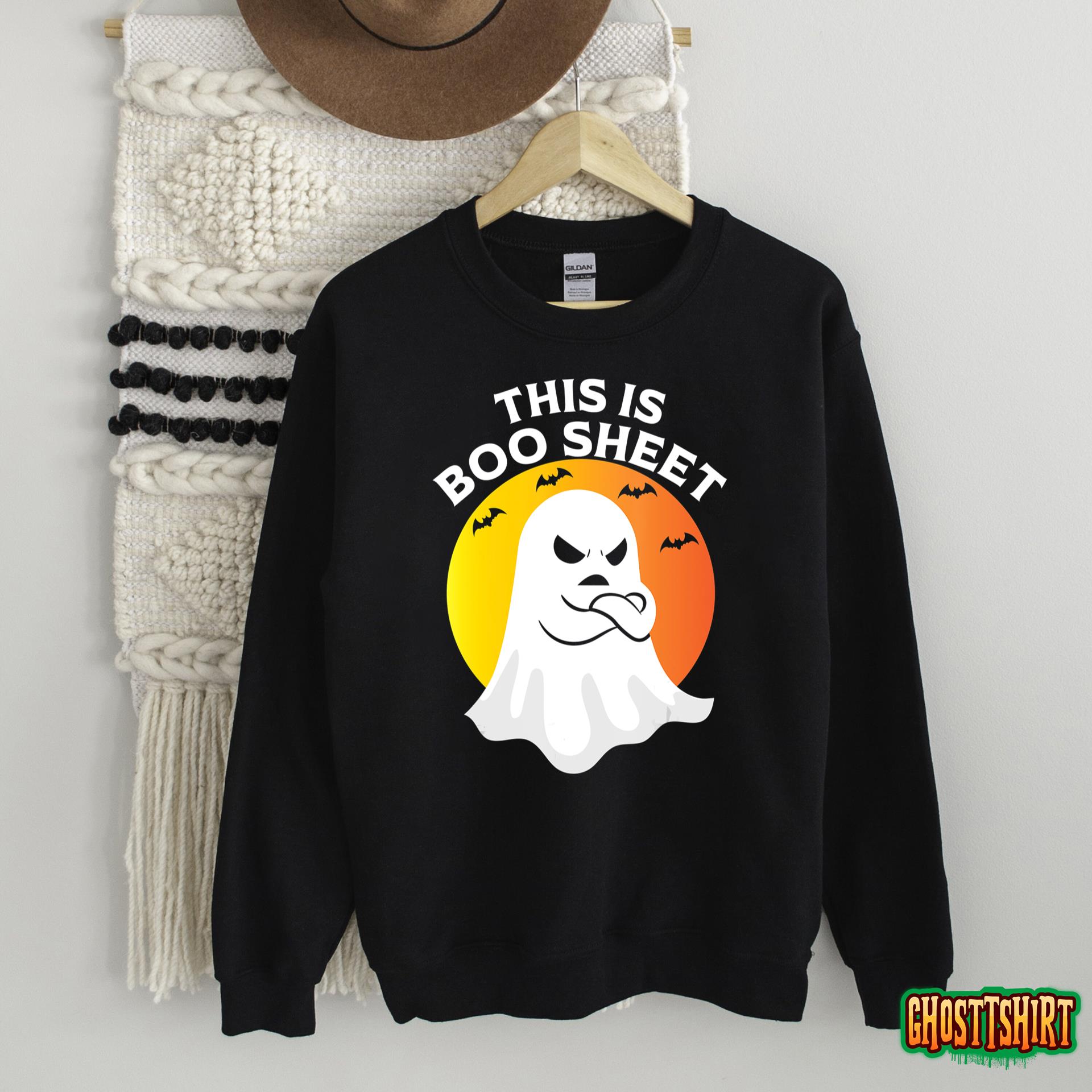 This Is Boo Sheet Ghost Retro Halloween Costume T-Shirt