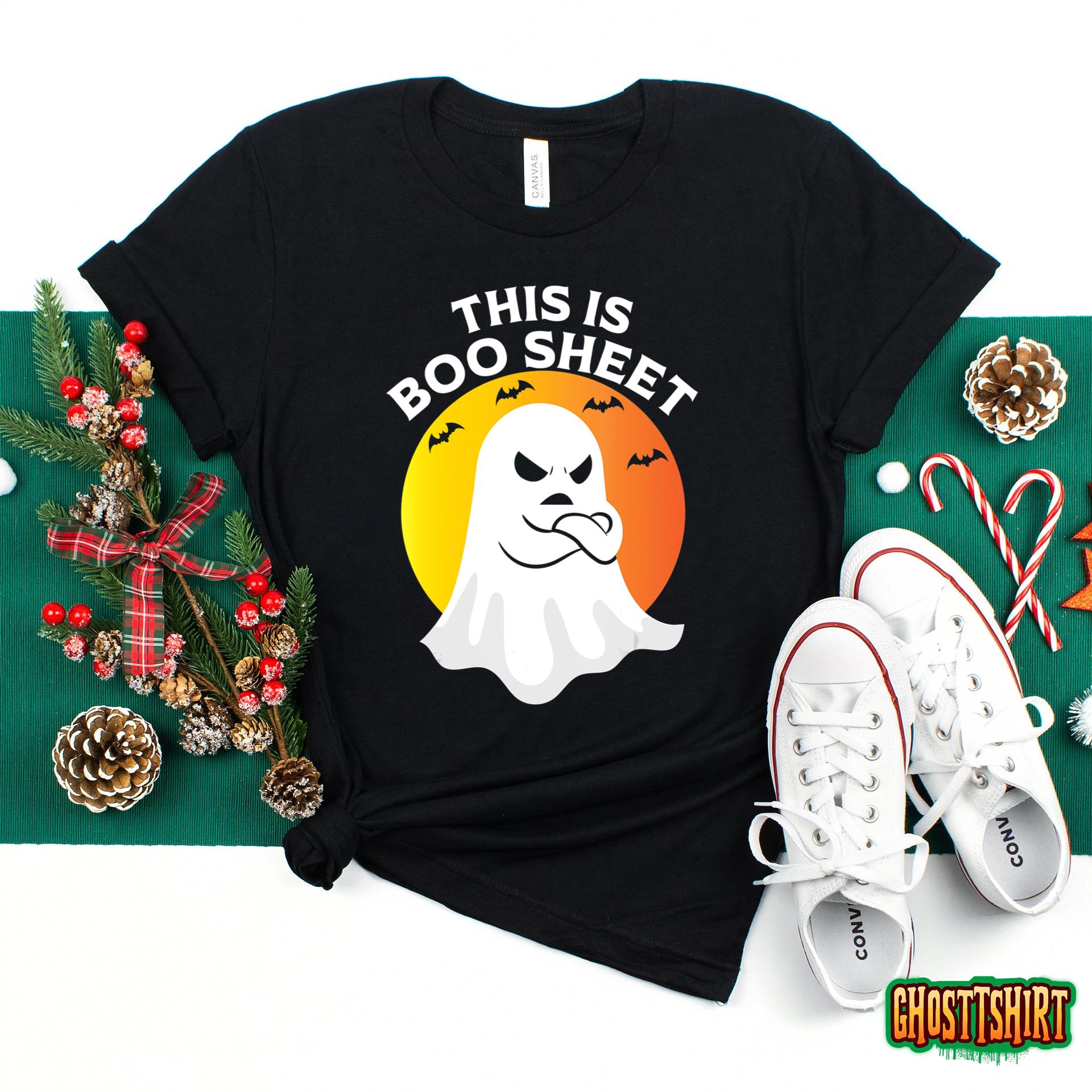 This Is Boo Sheet Ghost Retro Halloween Costume T-Shirt