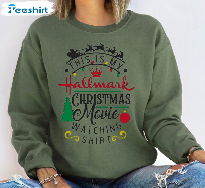 This Is My Hallmark Movie Watching Shirt, Christmas Movies Long Sleeve Tee Tops