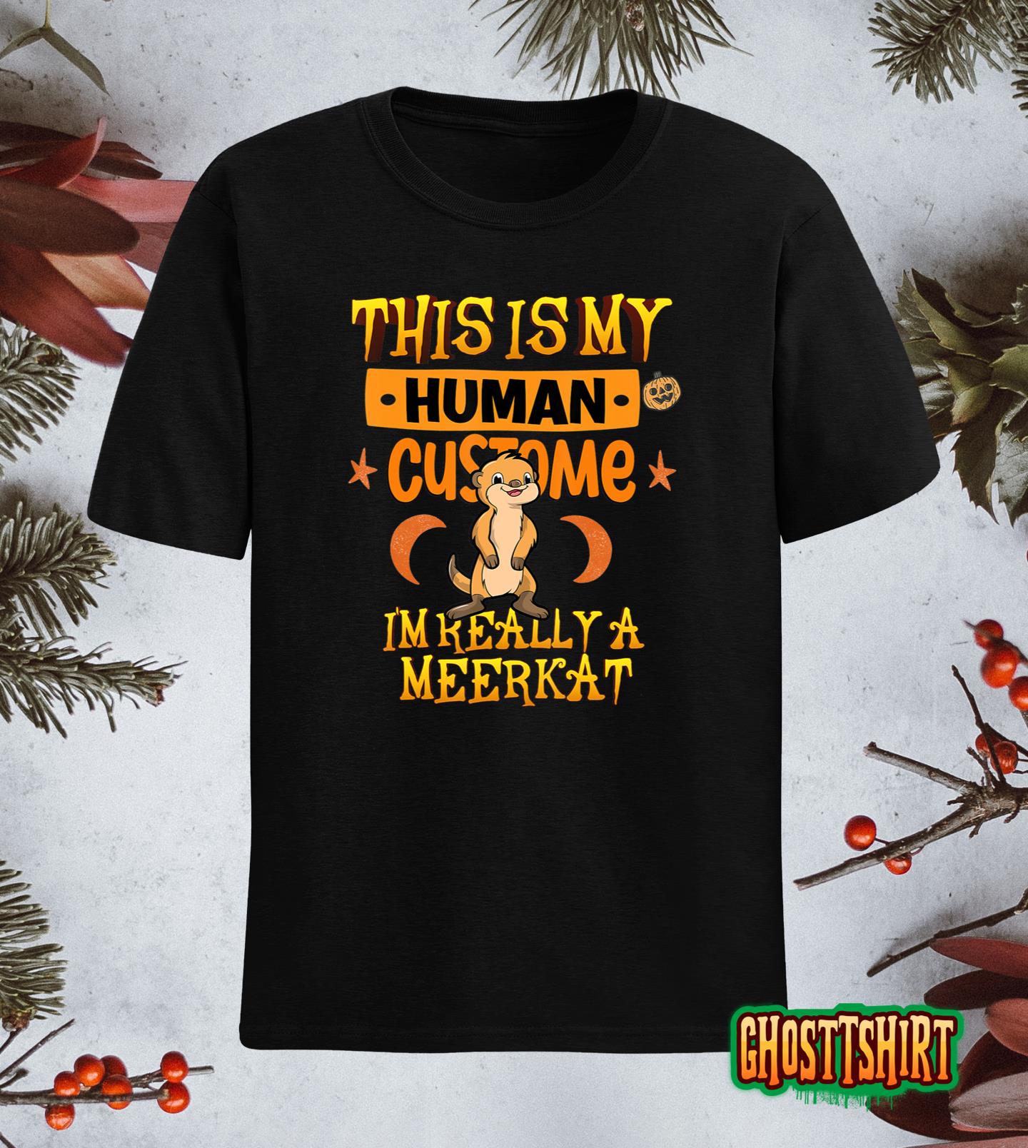 This Is My Human Costume I’m Really A Cat Halloween T-Shirt