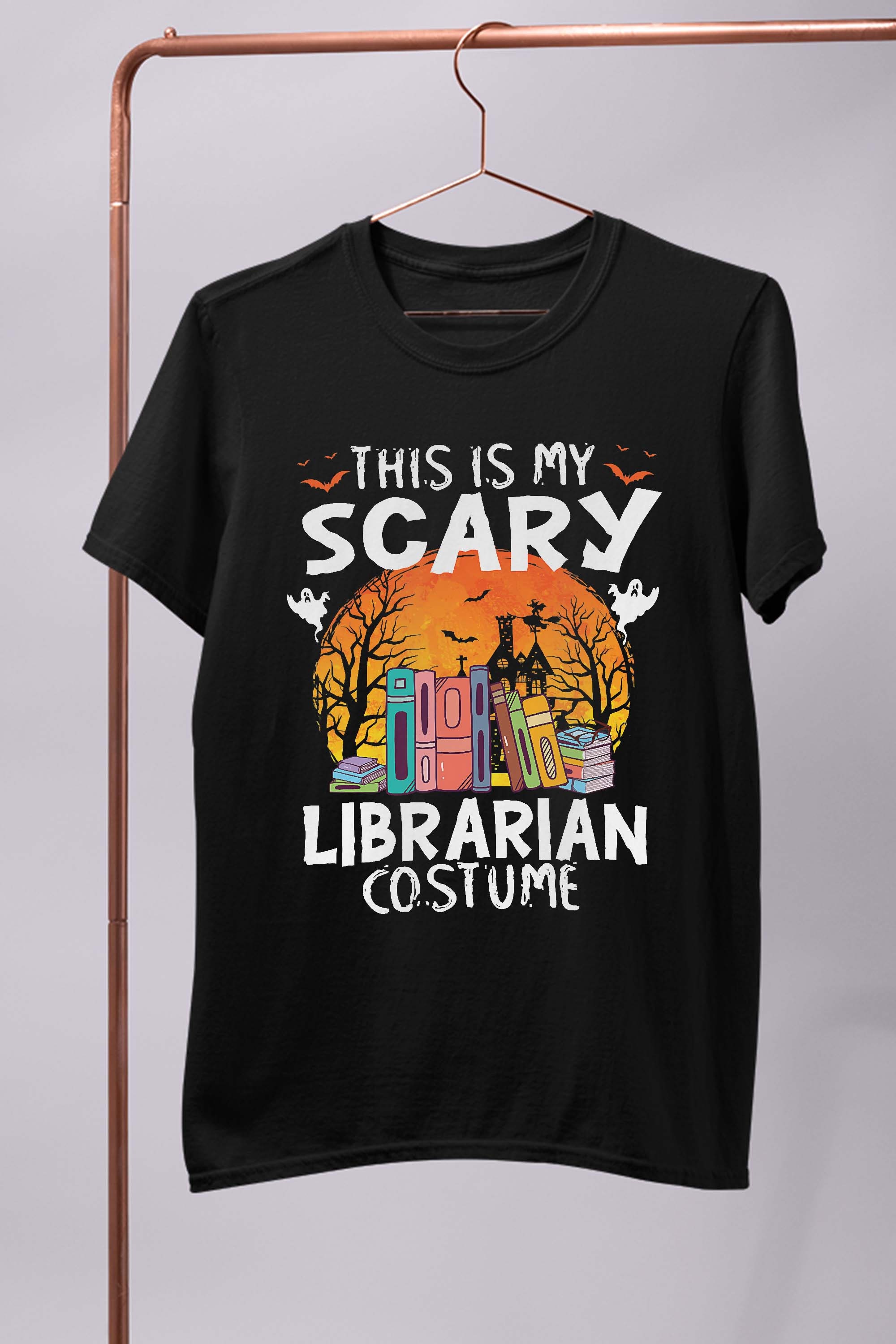 This Is My Scary Librarian Costume Funny Halloween Library T-Shirt