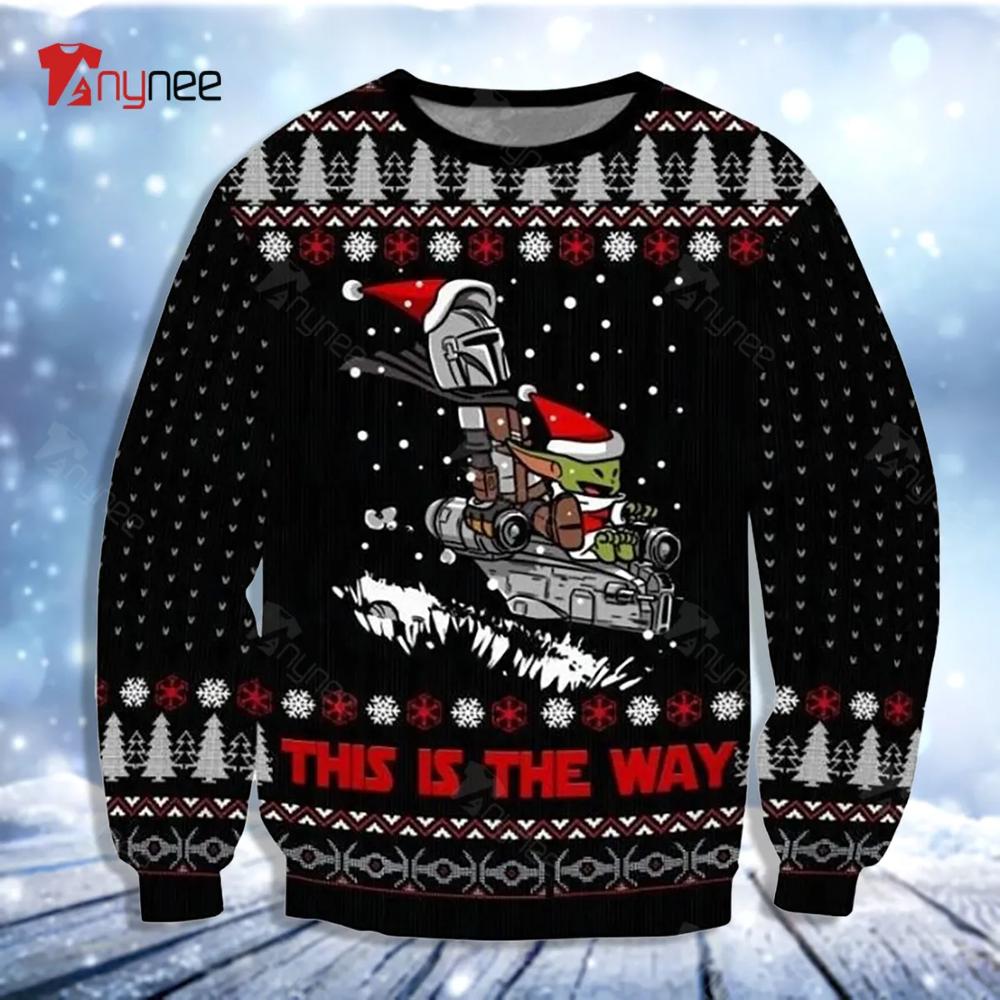 This Is The Way Baby Yoda Star Wars Ugly Christmas Sweater- Best Christmas Gifts 2023