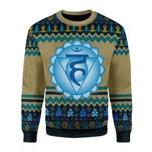 Throat Chakra Ugly Christmas Sweater | For Men & Women | Adult | US3588- Best Christmas Gifts 2023