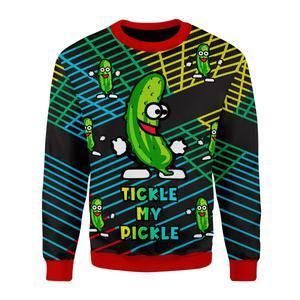 Tickle My Pickle Ugly Christmas Sweater | For Men & Women | Adult | US3333- Best Christmas Gifts 2023