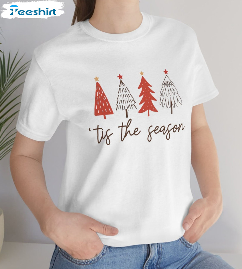 Tis The Damn Season Shirt – Christmas Tree Long Sleeve Crewneck