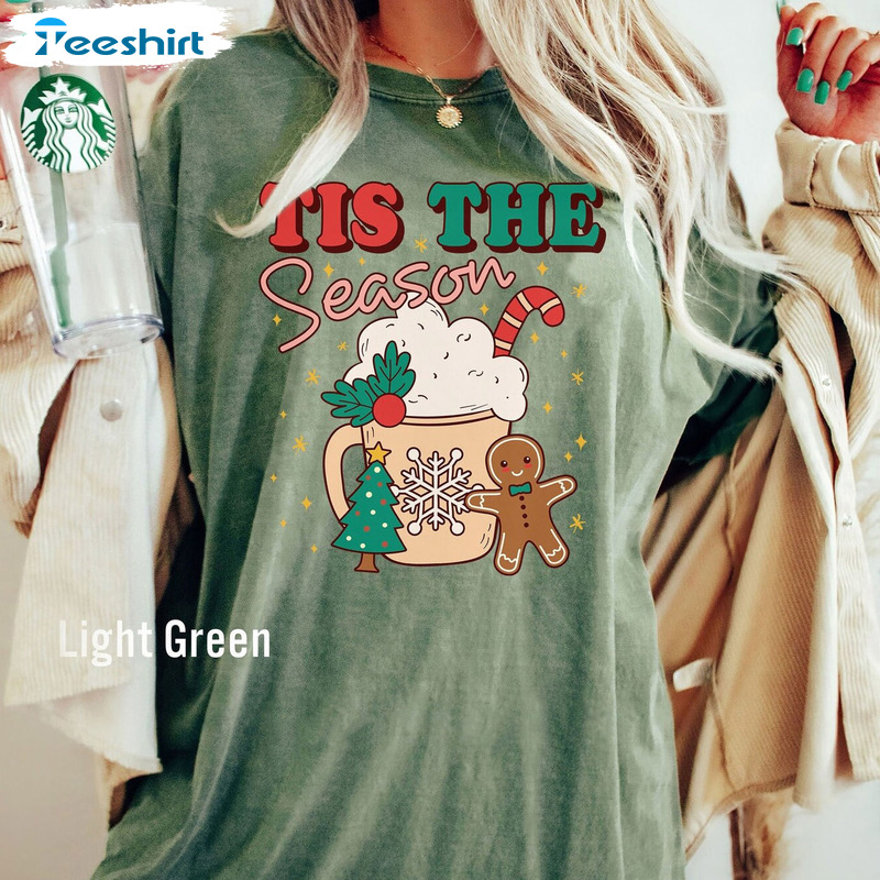 Tis The Season Christmas Shirt – Christmas Holiday Colors Sweatshirt Crewneck