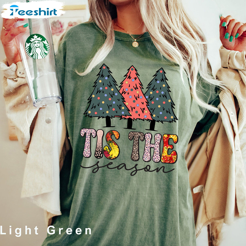 Tis The Season Christmas Shirt – Christmas Tree Vintage Tee Tops Sweater