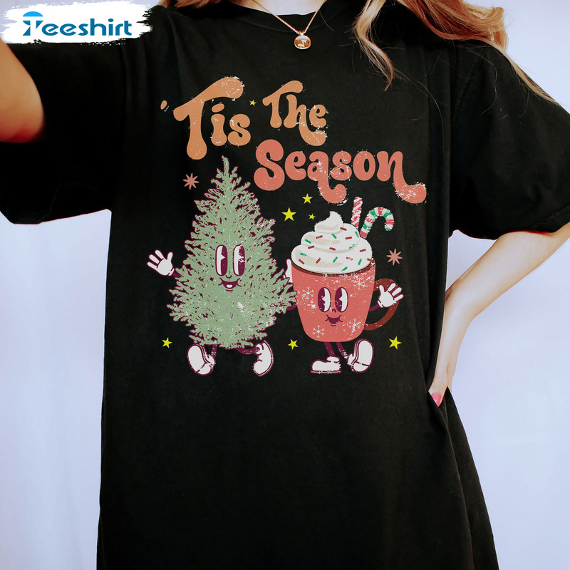 Tis The Season Christmas Shirt – Cute Chritmas Tree Sweatshirt Unisex Hoodie