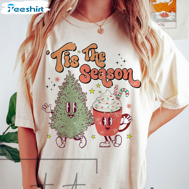 Tis The Season Christmas Shirt – Cute Chritmas Tree Sweatshirt Unisex Hoodie