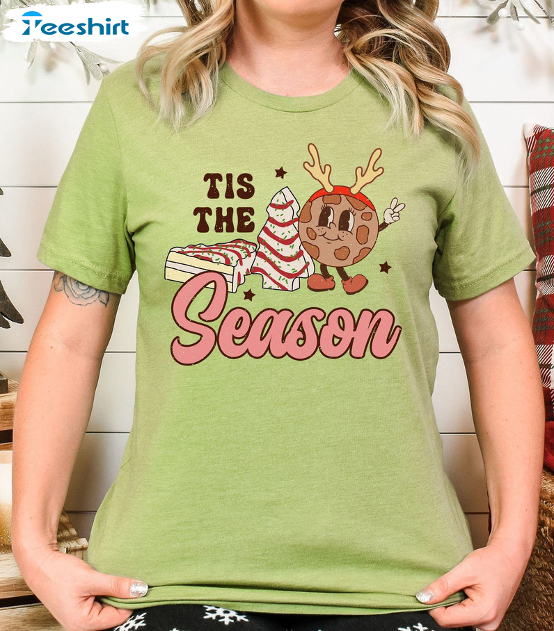 Tis The Season Christmas Shirt – Vintage Holiday Unisex Hoodie Long Sleeve