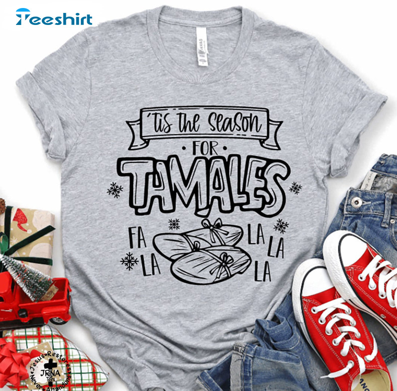 Tis The Season For Tamales Vintage Shirt, Christmas Short Sleeve Tee Tops