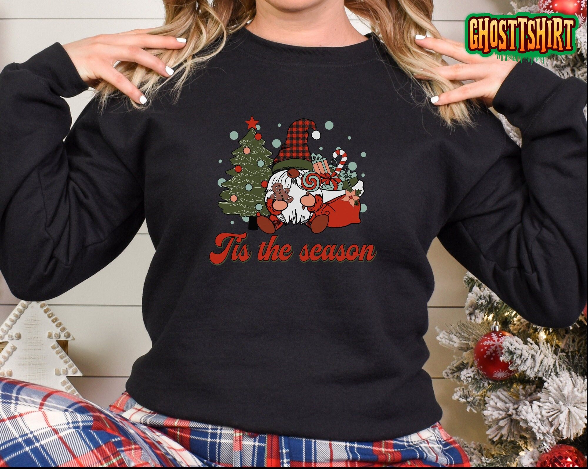 Tis The Season Retro Christmas Sweatshirt