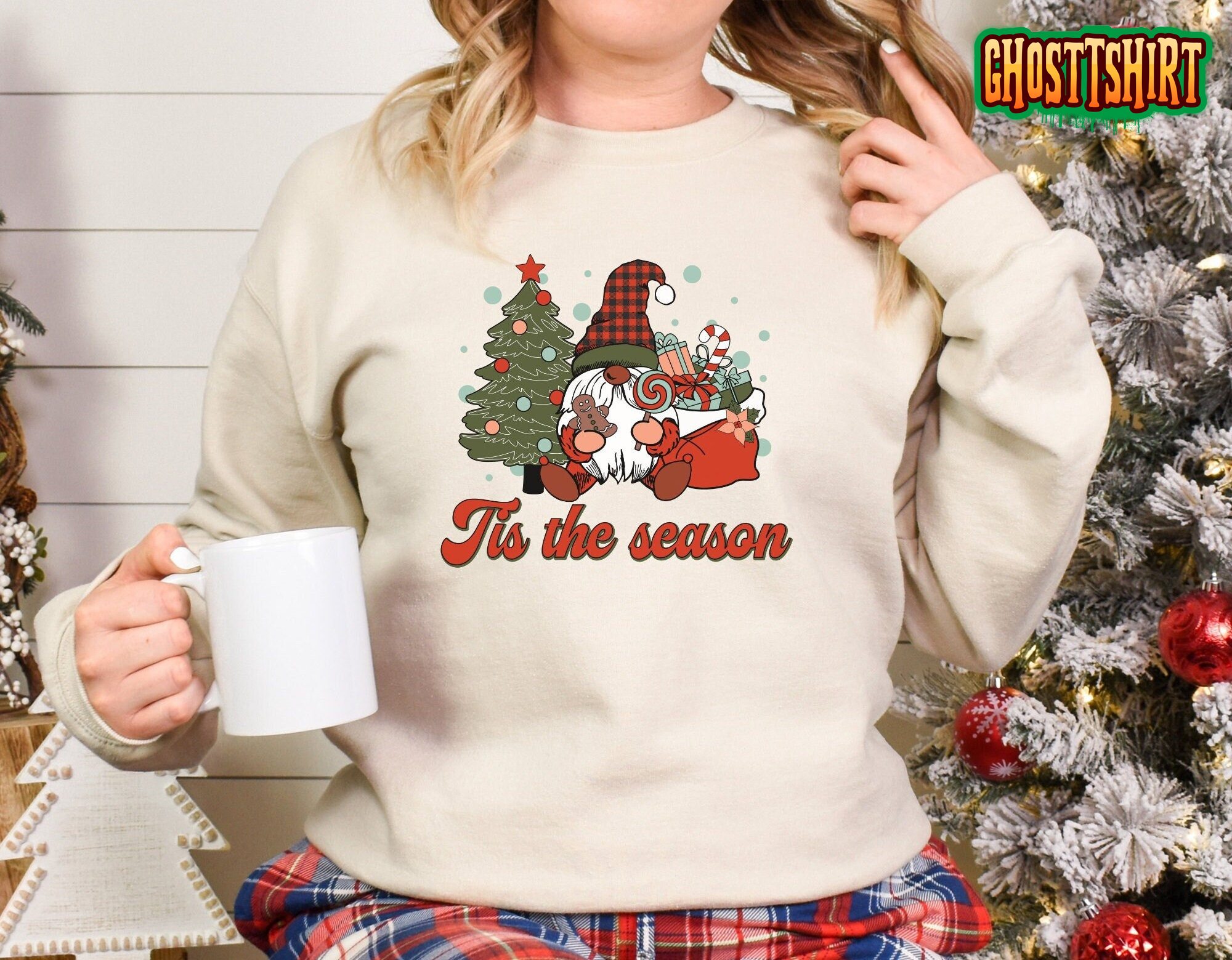 Tis The Season Retro Christmas Sweatshirt