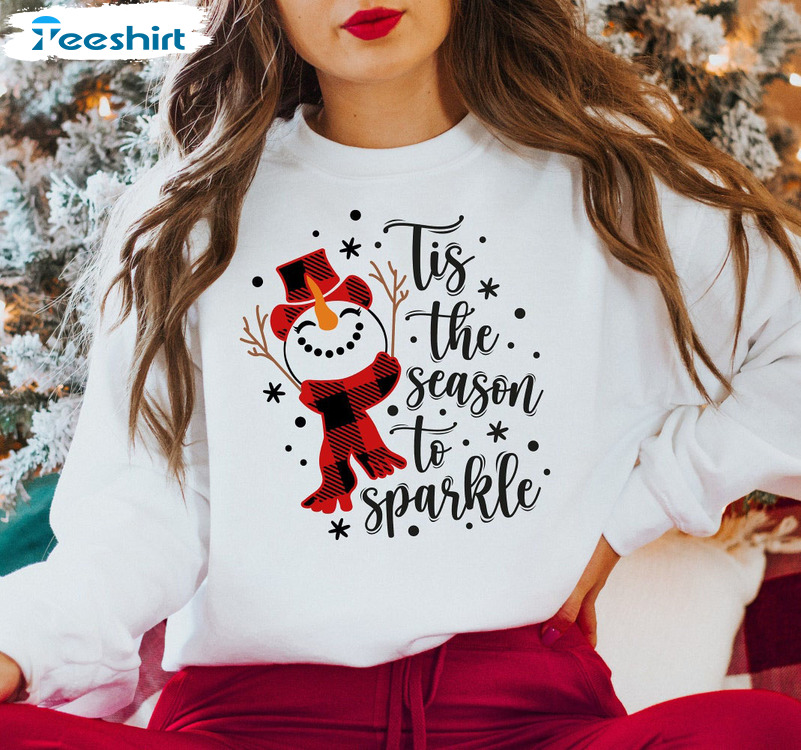 Tis The Season To Sparkle Shirt – Matching Family Christmas Sweatshirt Short Sleeve