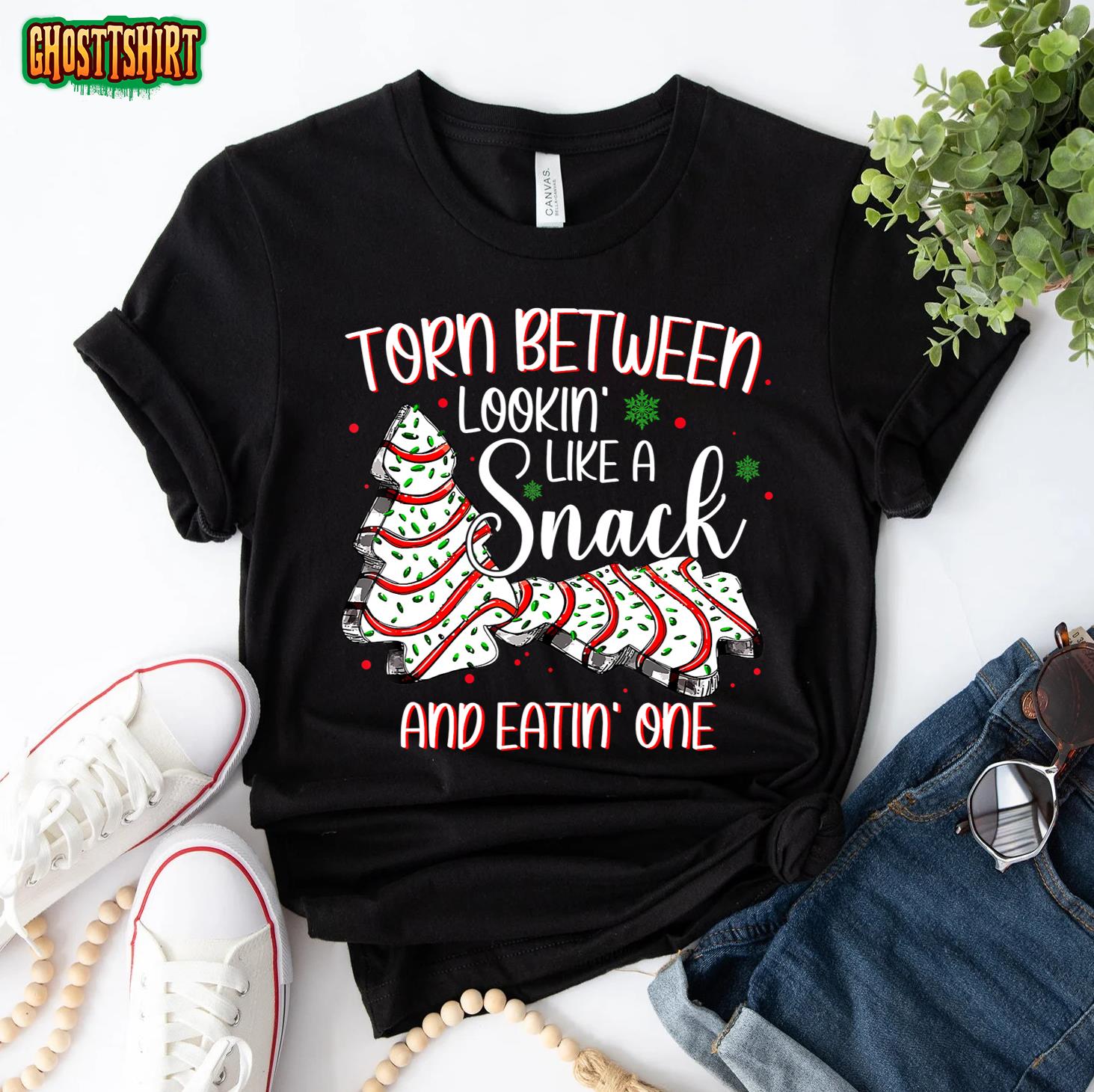 Torn Between Looking Like A Snack Or Eating One Christmas T-Shirt