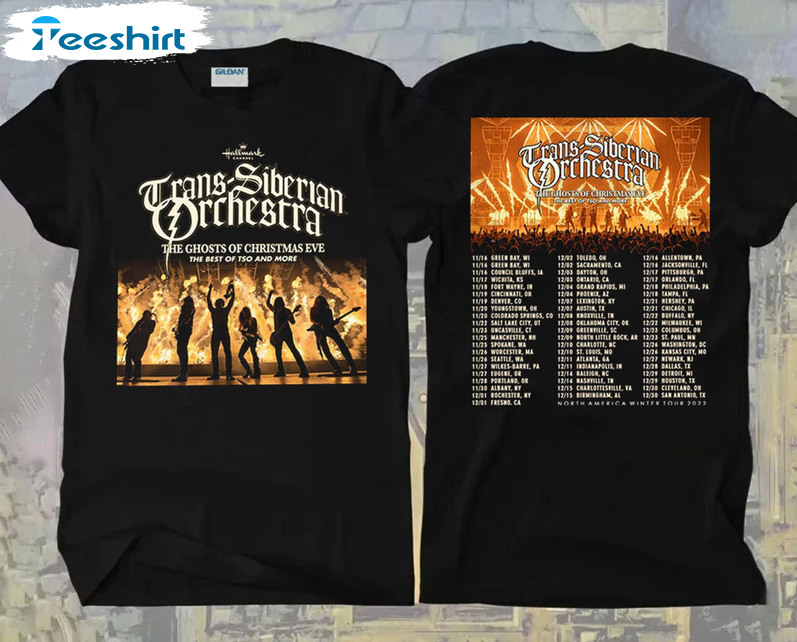 Trans Siberian Orchestra The Ghost Of Christmas Eve Winter Tour 2022 Short Sleeve , Unisex T-shirt