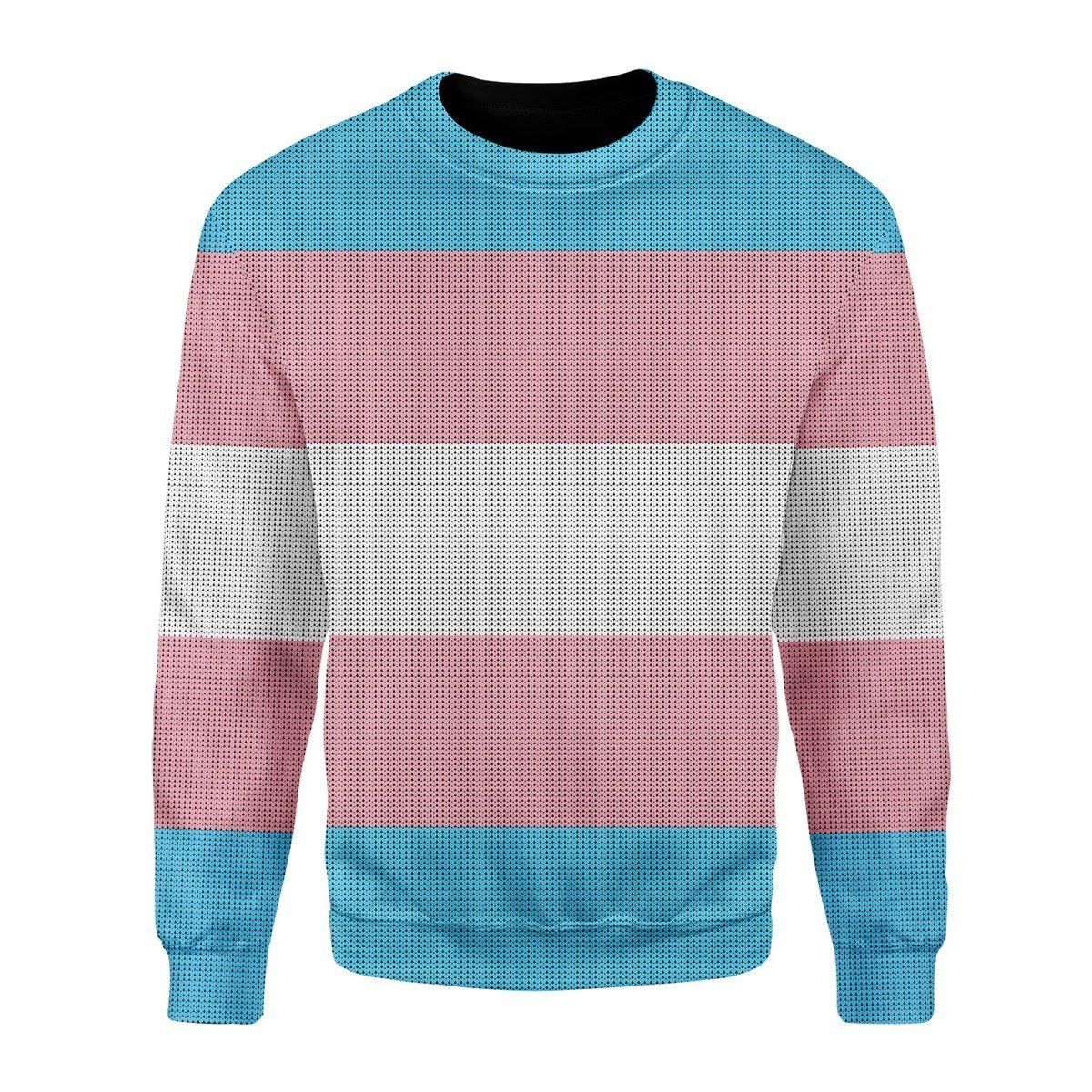 Transgender Flag Ugly Christmas Sweater | For Men & Women | Adult | US3502- Best Christmas Gifts 2023