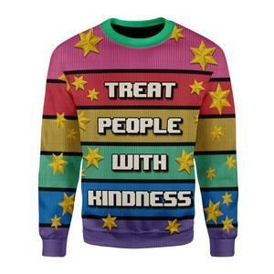 Treat People With Kindness Ugly Christmas Sweater | For Men & Women | Adult | US3531- Best Christmas Gifts 2023