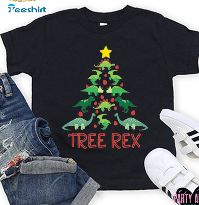 Tree Rex Christmas Shirt – Dinosaur Christmas Sweatshirt Unisex Hoodie