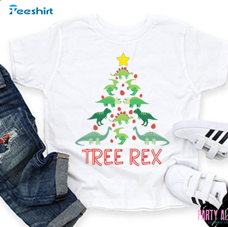 Tree Rex Christmas Shirt – Dinosaur Christmas Sweatshirt Unisex Hoodie