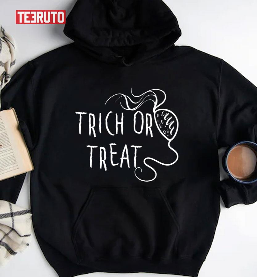 Trich Or Treat White Line Halloween Unisex T-Shirt