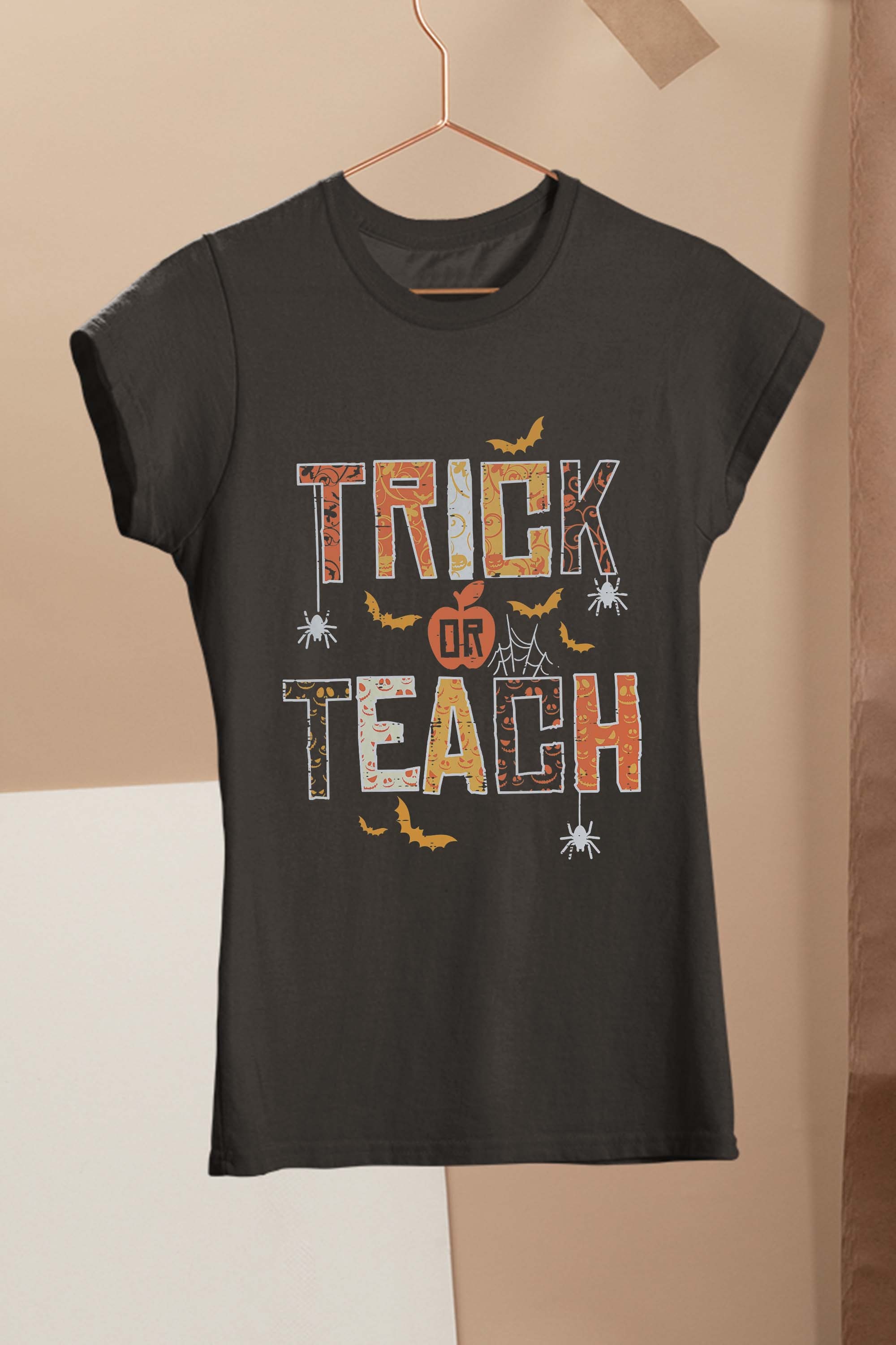 Trick Or Teach Cute Halloween Teacher Men Women T-Shirt