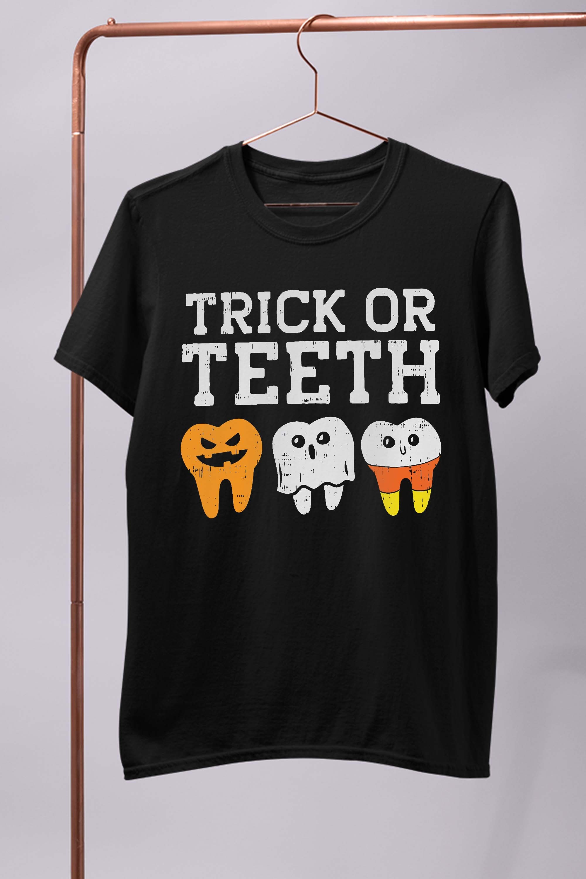 Trick Or Teeth Funny Dental Halloween Treat Dentist Gift T-Shirt