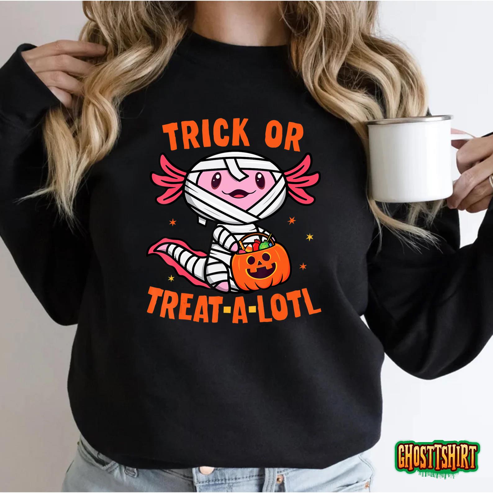 Trick or Treat A Lotl Axolotl Halloween Costume T-Shirt