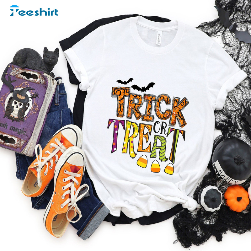 Trick Or Treat Shirt, Funny Halloween Toddler For Men Women Kid