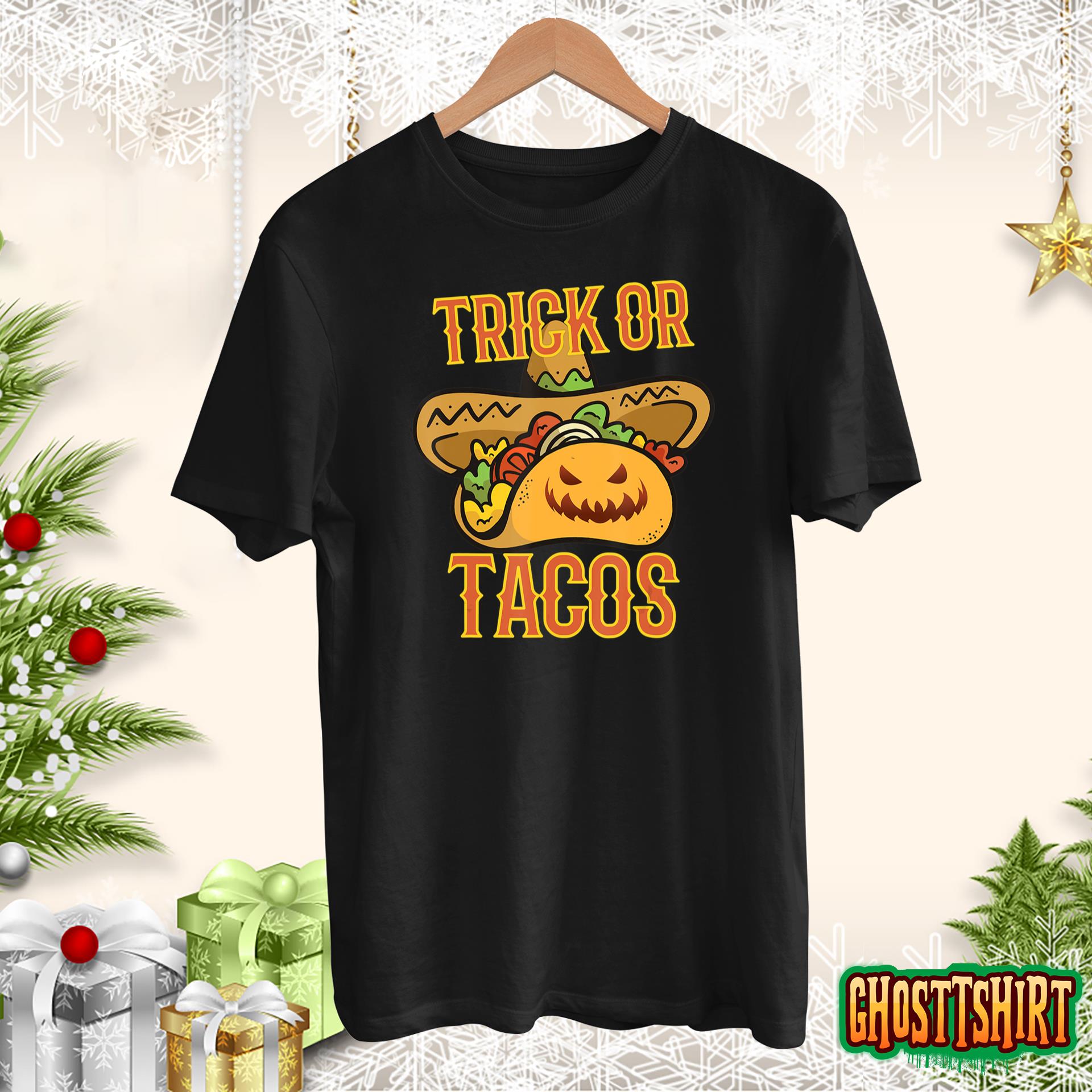 Trick or Treat Taco Food Halloween Taco lover T-Shirt