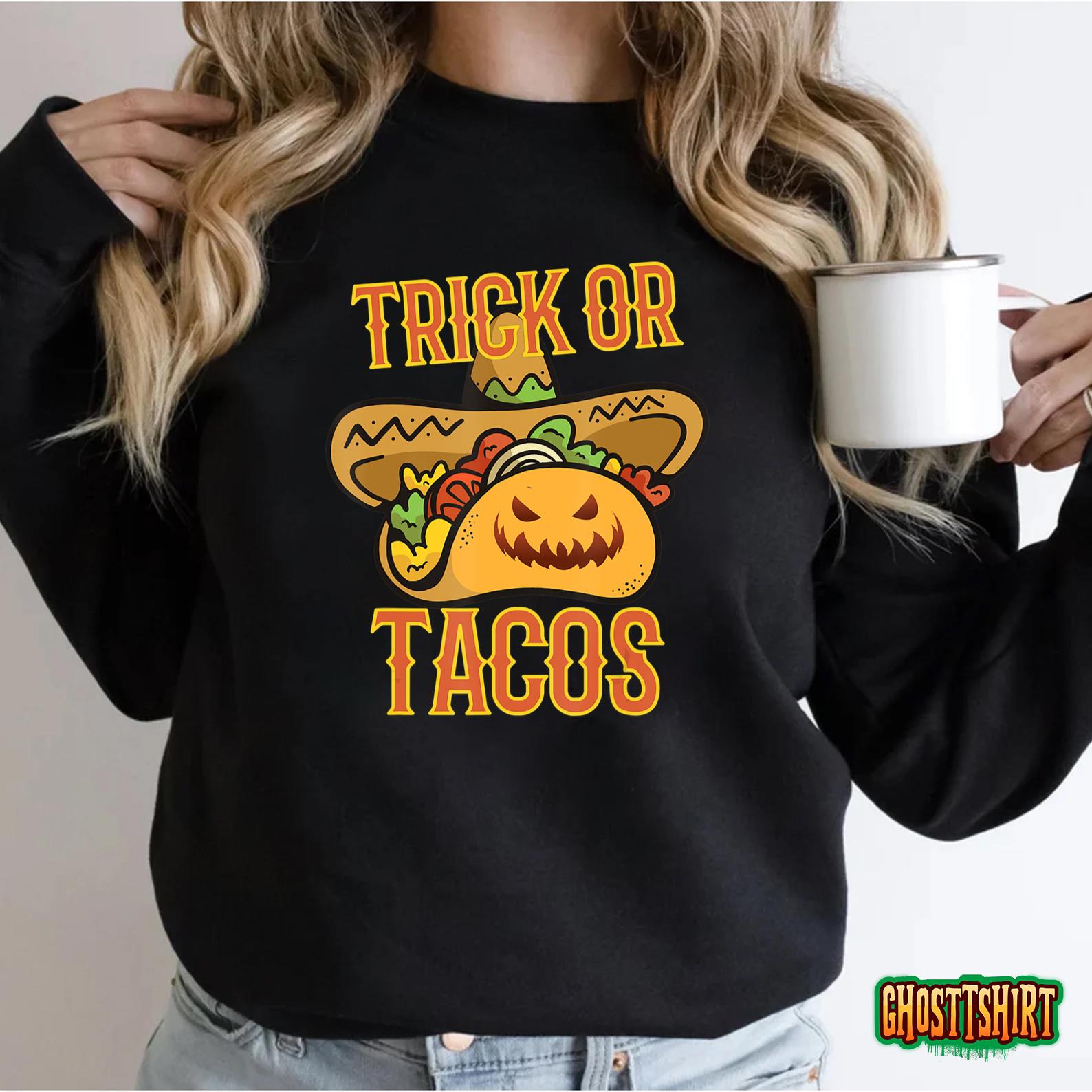 Trick or Treat Taco Food Halloween Taco lover T-Shirt