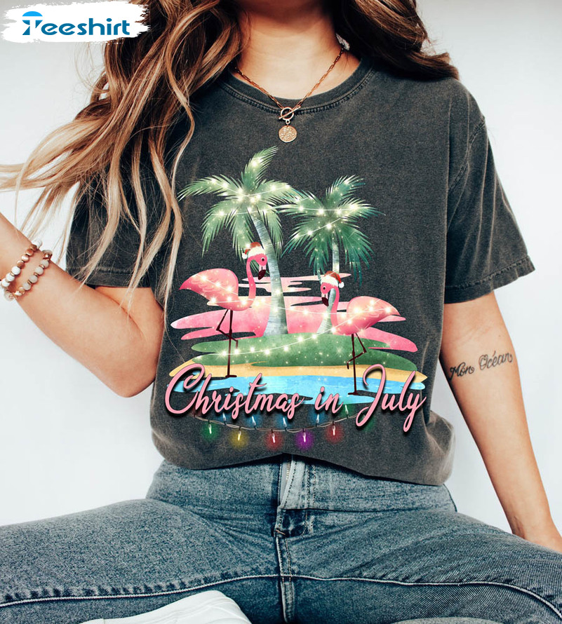 Tropical Christmas In July Funny Shirt