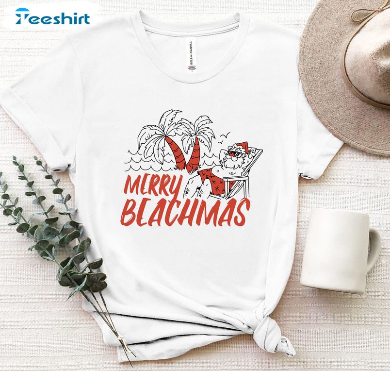 Tropical Christmas Vacation Beachmas Shirt Sweatshirt Hoodie Long Sleeve T-Shirt