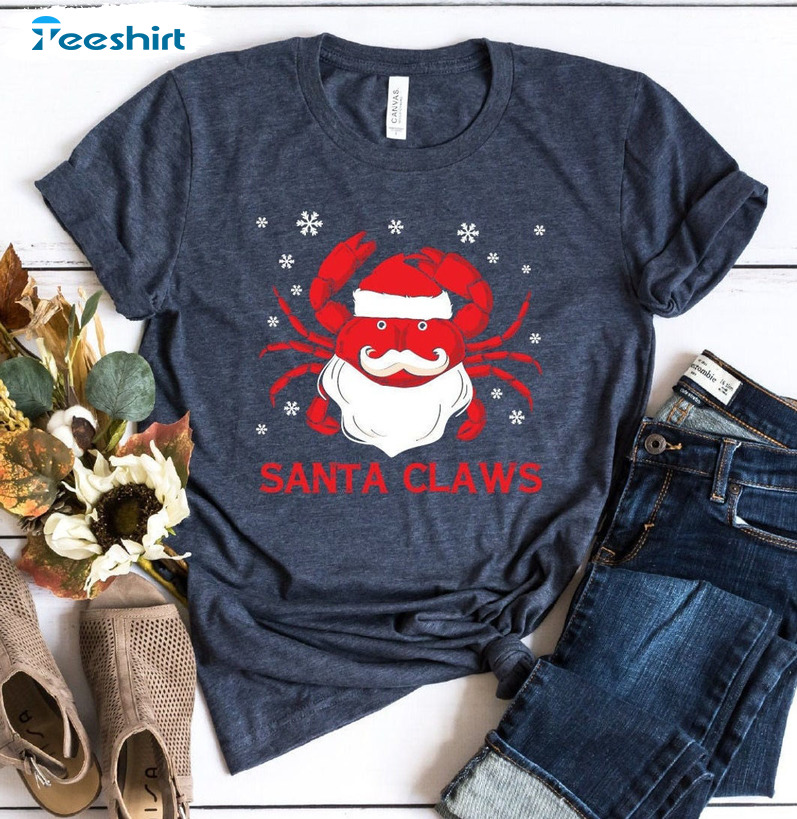 Tropical Santa Claws Christmas Sweatshirt Hoodie Long Sleeve