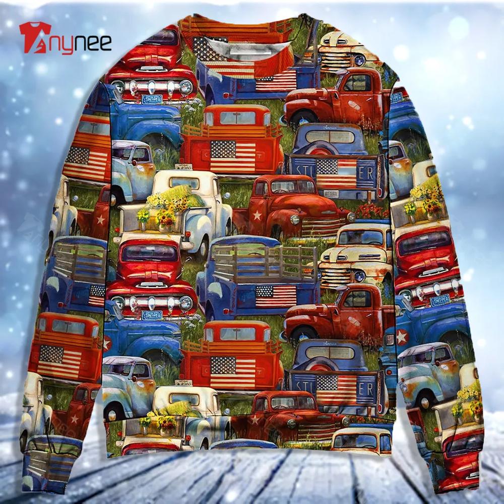 Truck Amazing Packed Trucks Ugly Christmas Sweater- Best Christmas Gifts 2023