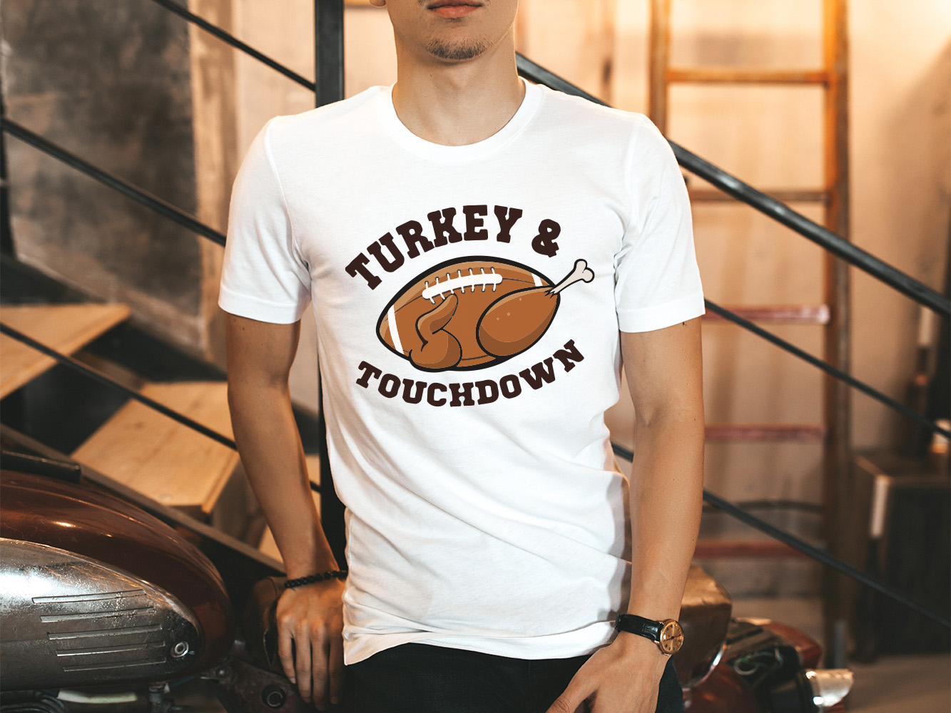 Turkey And Touchdown | Food-Themed Thanksgiving Shirts