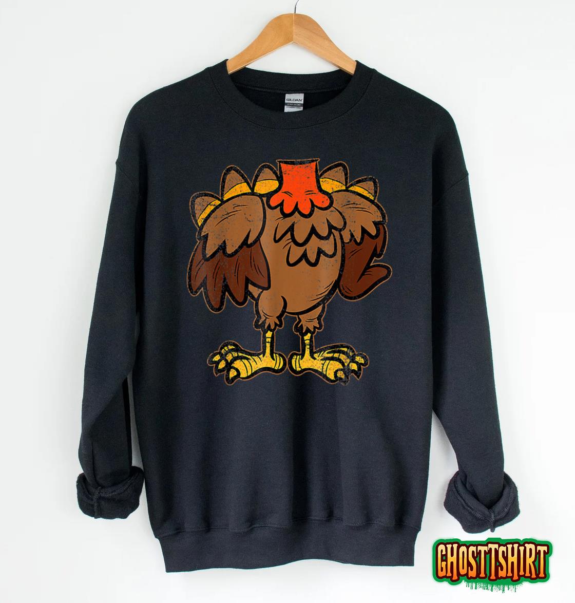 Turkey Body Costume Thanksgiving Day Funny Fall Autumn Sweatshirt