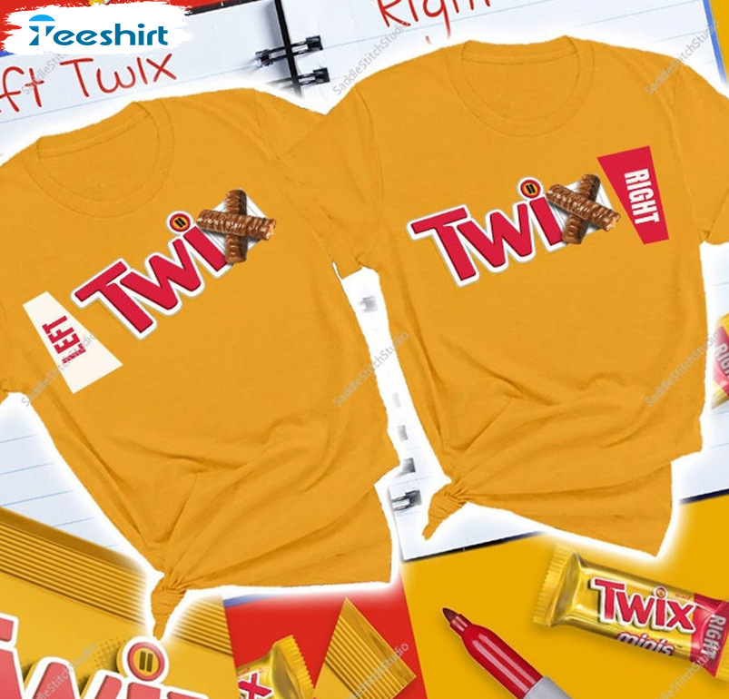 Twix Left Right Couple Shirt – Candy Group Halloween Crewneck Sweater