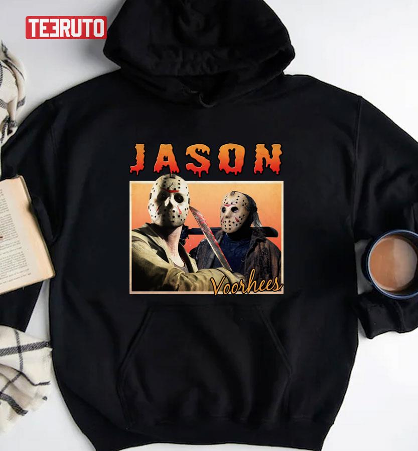 Two Images Jason Voorhees Art Friday Christmas Halloween Unisex T-Shirt