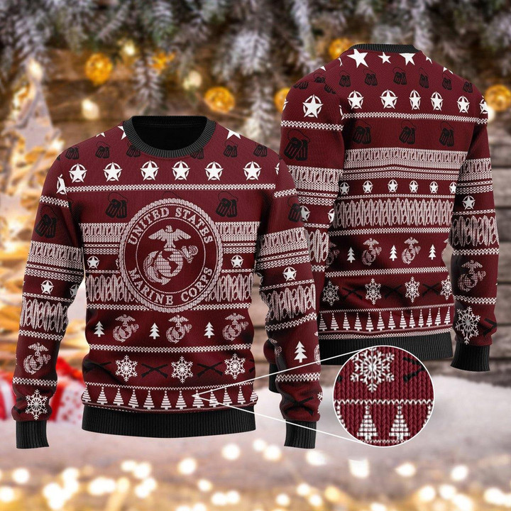 U.S Marine Corps Ugly Christmas Sweater – Best Christmas Gifts 2023