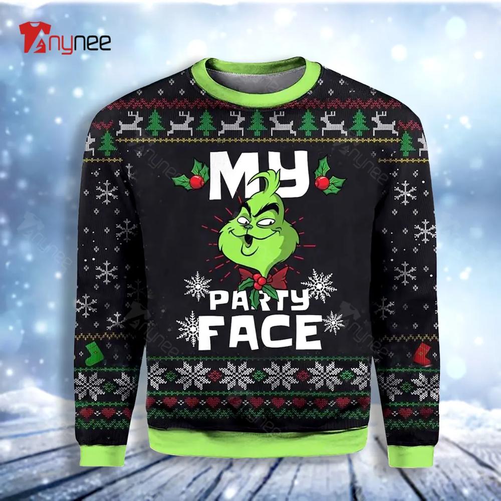 Ugly Grinch Face Ugly Christmas Sweater- Best Christmas Gifts 2023