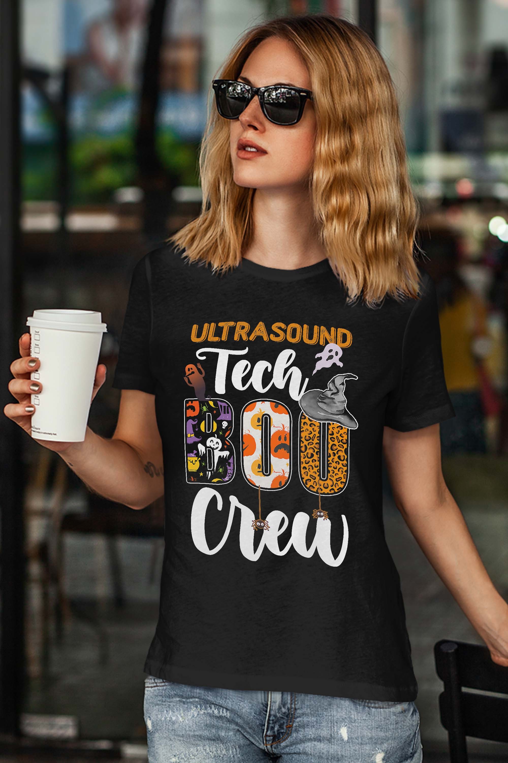 Ultrasound Tech Boo Crew Funny Halloween Technician Matching Gift T-Shirt