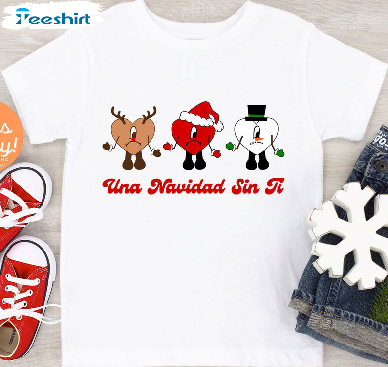 Una Navidad Sin Ti Shirt – Bad Bunny Christmas Tee Tops Unisex T-shirt