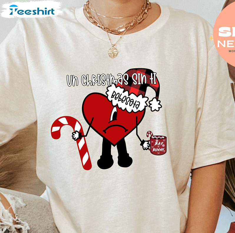 Una Navidad Sin Ti Shirt – Bad Bunny Christmas Unisex T-shirt Short Sleeve